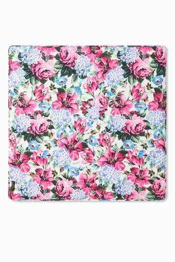 Mixed bouquet Flower Blanket in Cotton