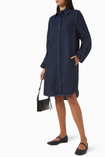 Denim Midi Shirt Dress
