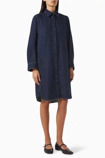 Denim Midi Shirt Dress