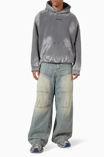 George V Baggy Jeans in Italian Cotton-denim