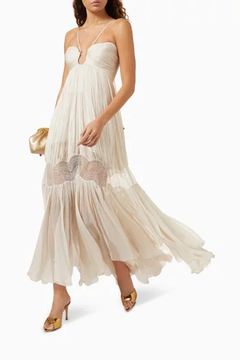 Jara Lace-up Maxi Dress