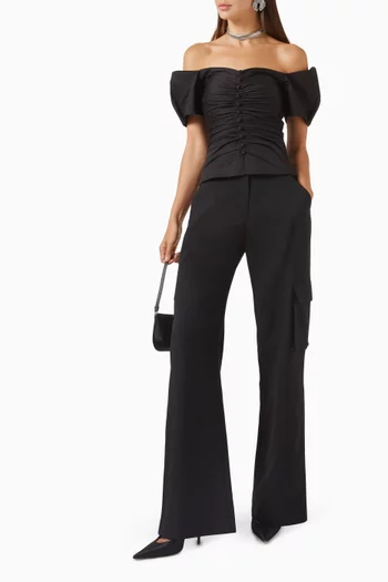 Wide-leg Cargo Pants