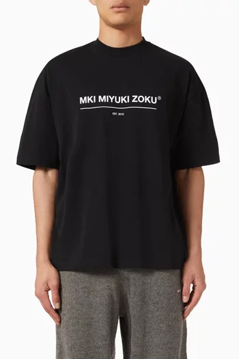 Linear T-shirt in Cotton