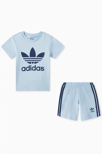 Logo T-shirt & Shorts Set in Jersey