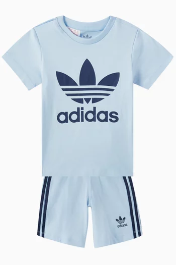 Logo T-shirt & Shorts Set in Jersey