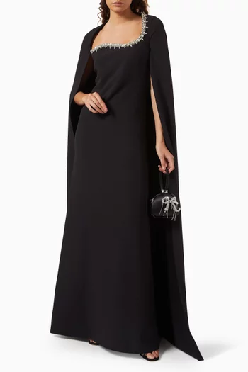 Mattia A-line Gown in Heavy Crepe