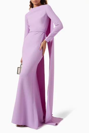 Ginevra Cape Gown in Crepe