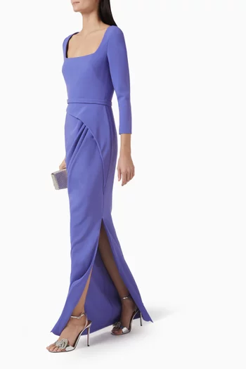 Mahir Drape Gown in Crepe