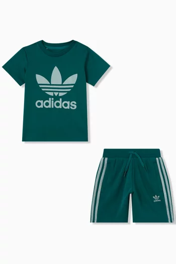 Logo T-shirt & Shorts Set in Jersey
