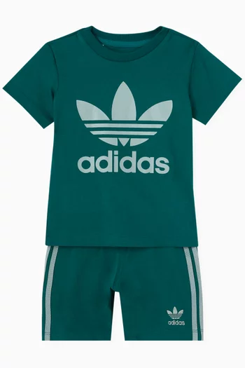 Logo T-shirt & Shorts Set in Jersey