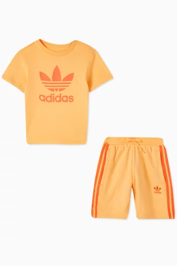 Logo T-shirt & Shorts Set in Jersey