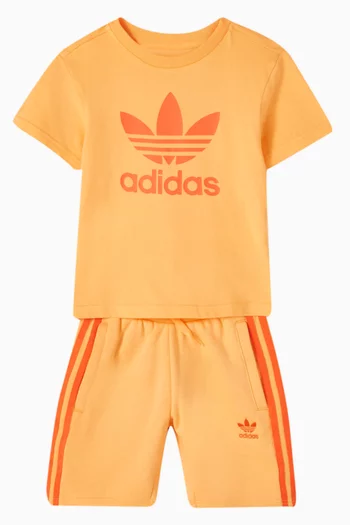 Logo T-shirt & Shorts Set in Jersey