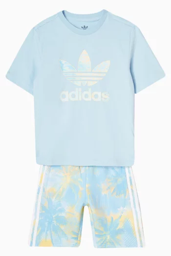 Logo T-shirt & Shorts Set in Jersey