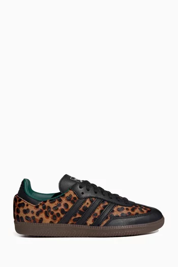 Samba Cheetah-print Sneakers in Pony-hair