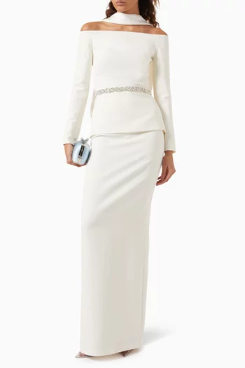 طقم لوسيل وسيدها متناسق كريب