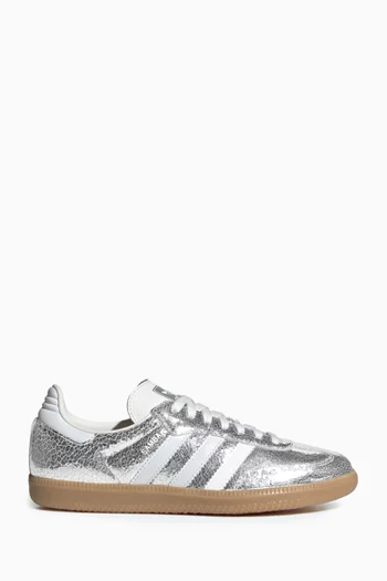 Samba OG Sneakers in Metallic Leather