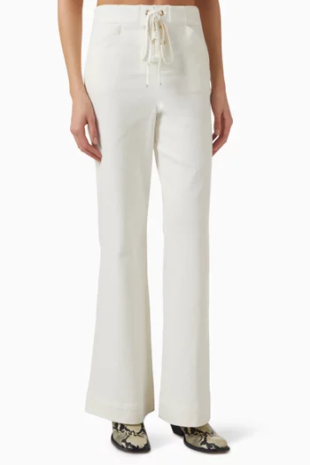 Birkin Lace-up Jeans in Denim