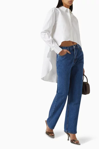 Kira Fly Away High-low Shirt in Cotton