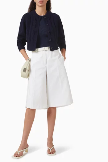 Rita Cable-Knit Cardigan in Cotton