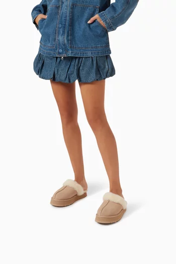 Disquette Fur Flatform Slipper