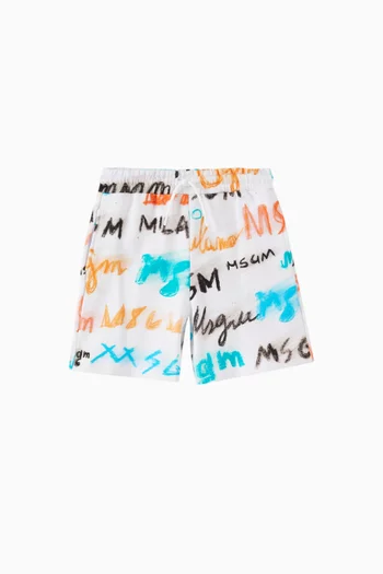 Graffiti Sweatshorts in Fleece