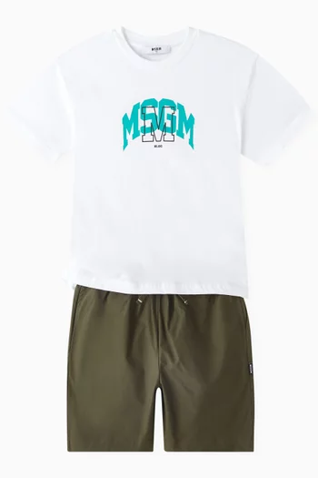 Graphic Print T-shirt in Cotton