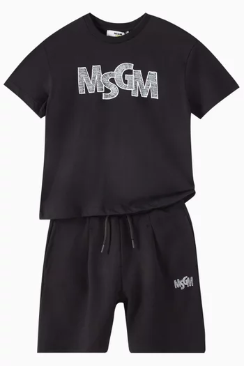 Logo Graphic Sweatshorts in Cotton-fleece
