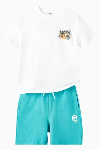 Logo Graphic Sweatshorts in Cotton-fleece