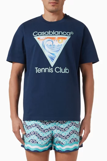 تي شيرت بشعار Tennis Club قطن