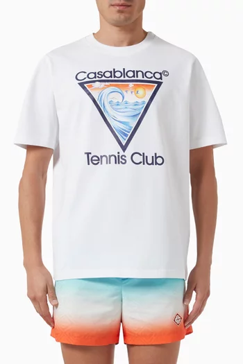 تي شيرت بشعار Tennis Club قطن
