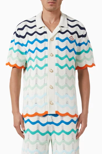 Gradient Wave Shirt in Crochet