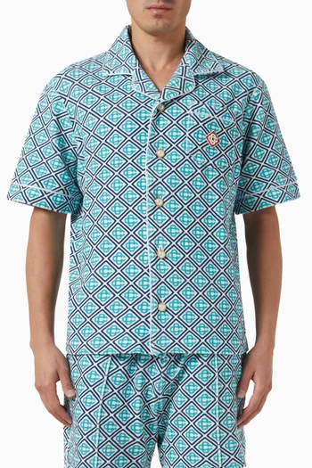 Monogram Shirt in Towel Terry