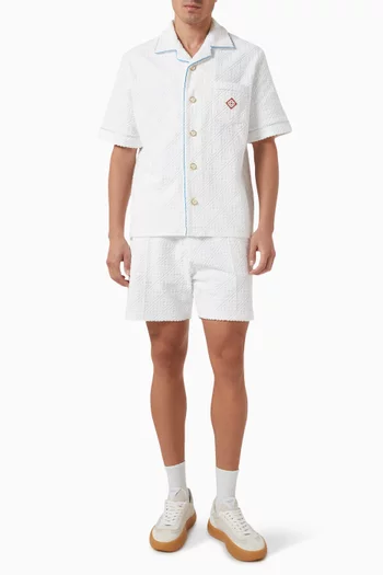 Monogram Shirt in Towel Terry