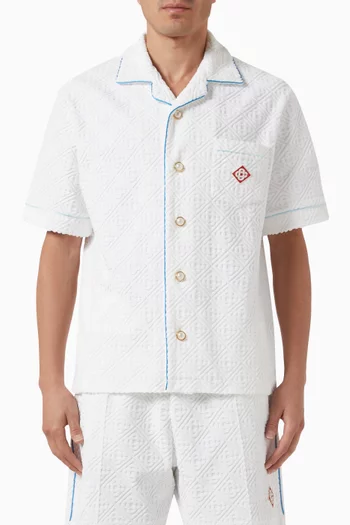 Monogram Shirt in Towel Terry