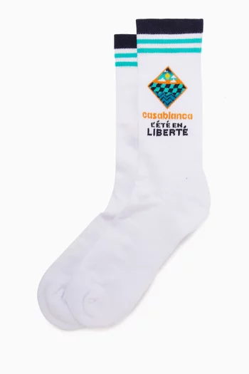Logo Socks in Cotton-blend