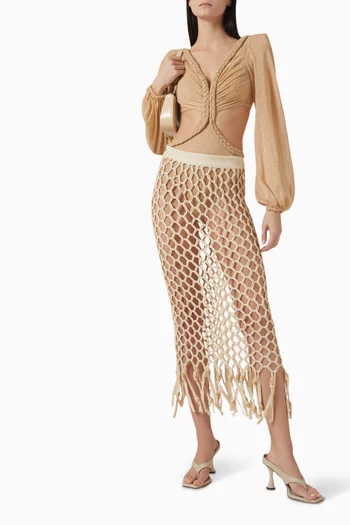 x Camila Coelho Beaded Beach Skirt