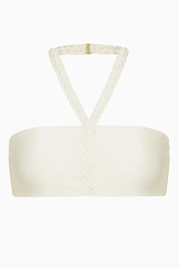 x Camila Coelho Jersey Sands Braided Bikini Top