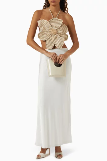 Bead-embellished Top in Candy Linen