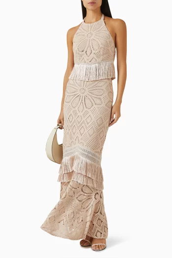 Flower Crochet Halterneck Top