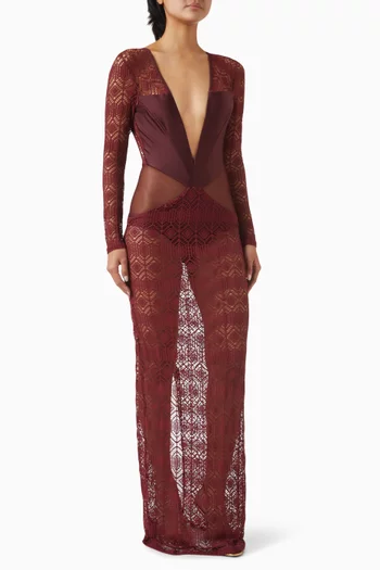 x Camila Coelho Maxi Dress in Lace
