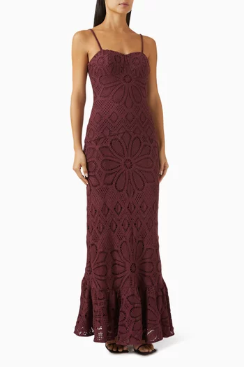 x Camila Coelho Crochet Maxi Dress