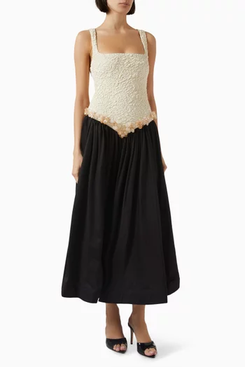 Papillon Midi Dress in Jacquard