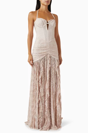 Seashell Bustier Gown in Lycra