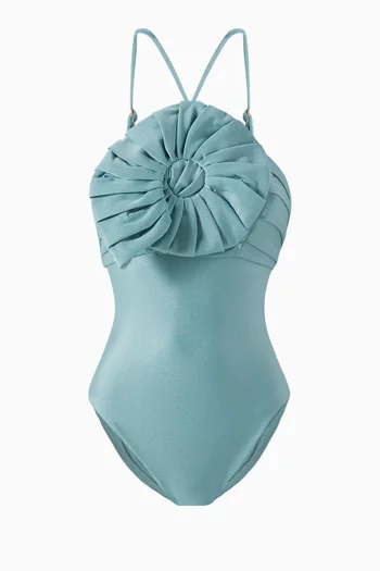 Seashell One-piece Swimsuit in Lycra