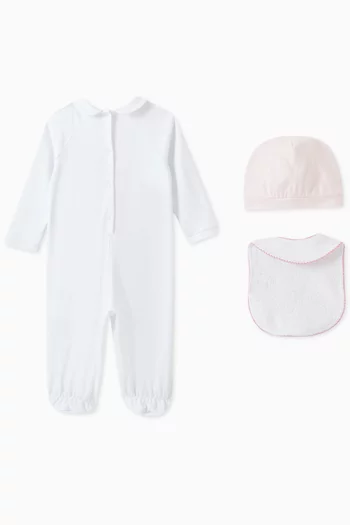 Floral-print Three-piece Gift Set in Cotton
