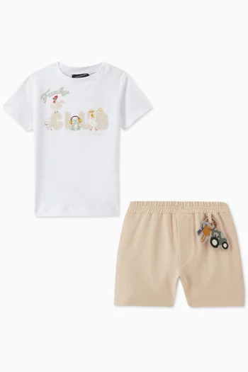 T-shirt & Shorts Set in Cotton