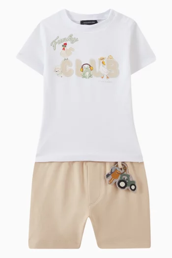 T-shirt & Shorts Set in Cotton
