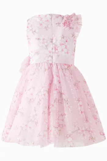 Peach Blossom Ruffle Dress