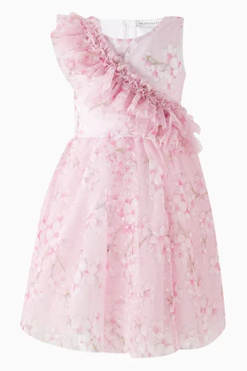 Peach Blossom Ruffle Dress