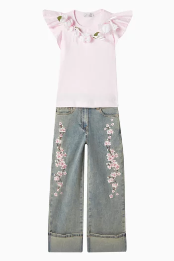 Flower Applique T-shirt